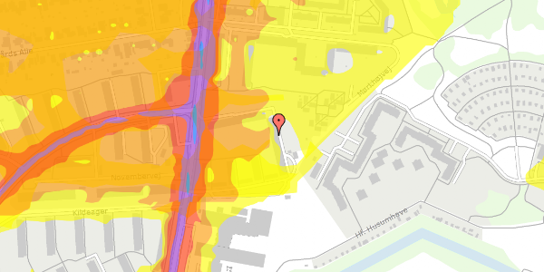 Trafikstøjkort på Mørkhøjvej 110, st. th, 2860 Søborg