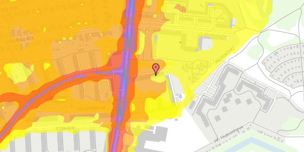 Trafikstøjkort på Mørkhøjvej 120, st. th, 2860 Søborg