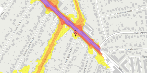 Trafikstøjkort på Niels Bohrs Alle 4, 2860 Søborg