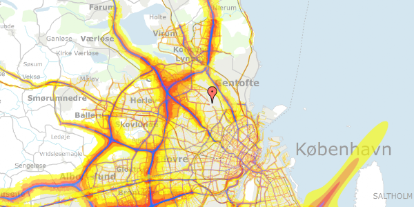 Trafikstøjkort på Niels Bohrs Alle 35, 2860 Søborg