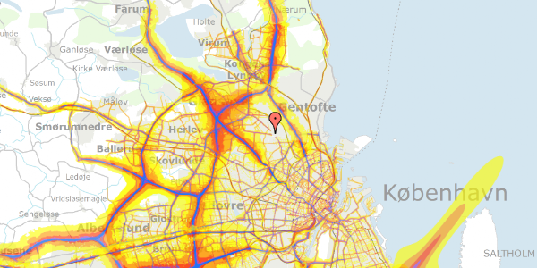 Trafikstøjkort på Niels Bohrs Alle 65, 2860 Søborg