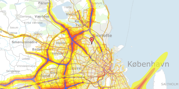 Trafikstøjkort på Niels Bohrs Alle 69, 2860 Søborg