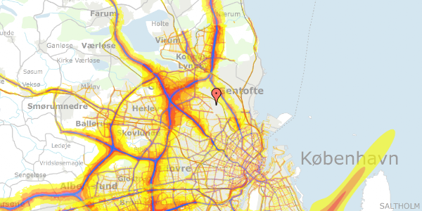 Trafikstøjkort på Niels Finsens Alle 32, 2860 Søborg