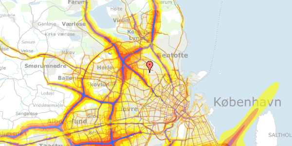 Trafikstøjkort på Nordtoftevej 29, 2860 Søborg