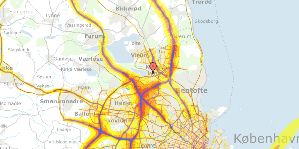 Trafikstøjkort på Nybro Vænge 78, 2800 Kongens Lyngby