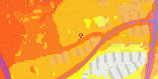 Trafikstøjkort på Pilegårdsvej 22, st. th, 2860 Søborg