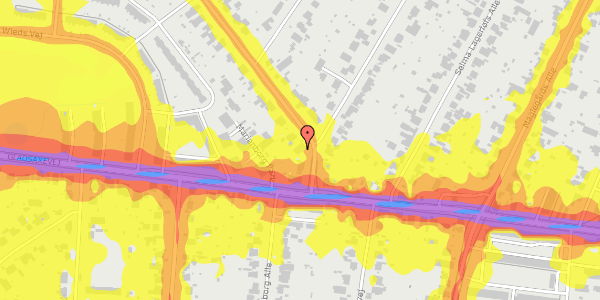 Trafikstøjkort på Runebergs Alle 48, st. th, 2860 Søborg