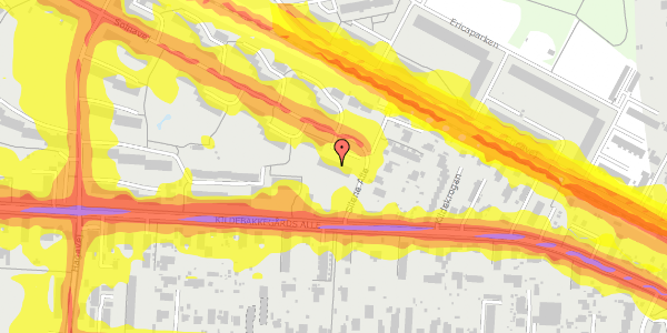 Trafikstøjkort på Silene Alle 5, 1. th, 2860 Søborg