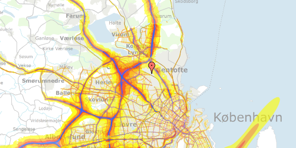 Trafikstøjkort på Silene Alle 12A, 2860 Søborg