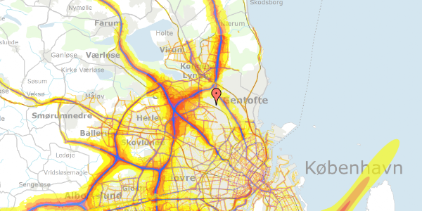 Trafikstøjkort på Silene Alle 13D, 2860 Søborg