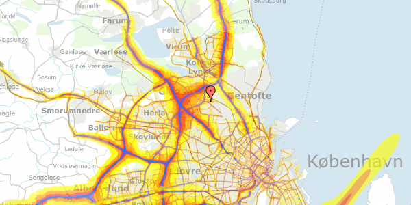 Trafikstøjkort på Søborg Hovedgade 213, 2. 1, 2860 Søborg