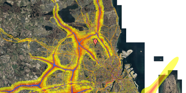 Trafikstøjkort på Søborg Parkalle 180, st. th, 2860 Søborg