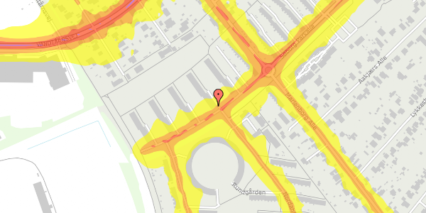 Trafikstøjkort på Søborg Parkalle 184, 1. mf, 2860 Søborg