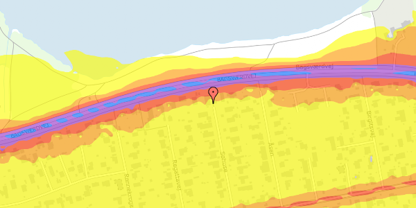 Trafikstøjkort på Søhuse 23, 2880 Bagsværd