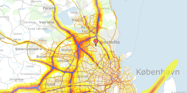 Trafikstøjkort på Tolstojs Alle 16, 2860 Søborg