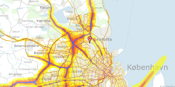 Trafikstøjkort på Tolstojs Alle 22, 2860 Søborg