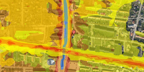 Trafikstøjkort på Vadbro 14, 1. 3, 2860 Søborg