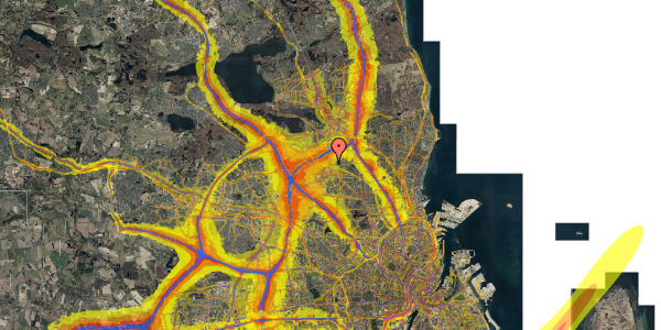 Trafikstøjkort på Vadbro 16, 1. th, 2860 Søborg