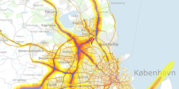 Trafikstøjkort på Vadbro 16, 1. tv, 2860 Søborg