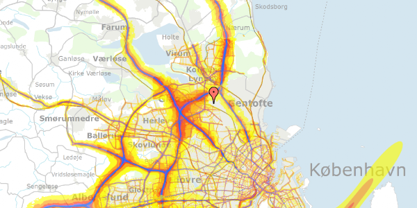 Trafikstøjkort på Vadbro 62, st. th, 2860 Søborg