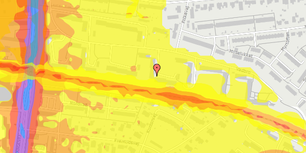 Trafikstøjkort på Vadbro 68, 1. th, 2860 Søborg