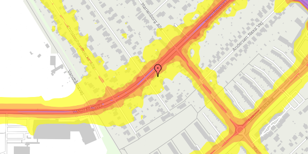 Trafikstøjkort på Vandtårnsvej 43, 2860 Søborg