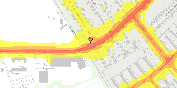 Trafikstøjkort på Vandtårnsvej 58, 2860 Søborg