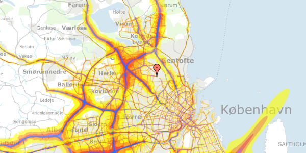 Trafikstøjkort på Venusvej 7, 2860 Søborg