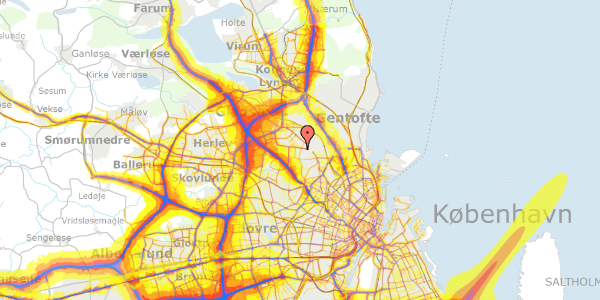 Trafikstøjkort på Venusvej 15, 2860 Søborg