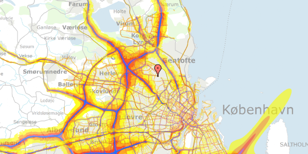 Trafikstøjkort på Venusvej 17, 2860 Søborg