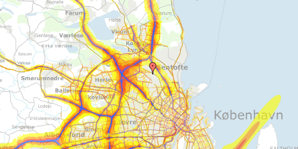 Trafikstøjkort på Zolas Alle 9, 2860 Søborg