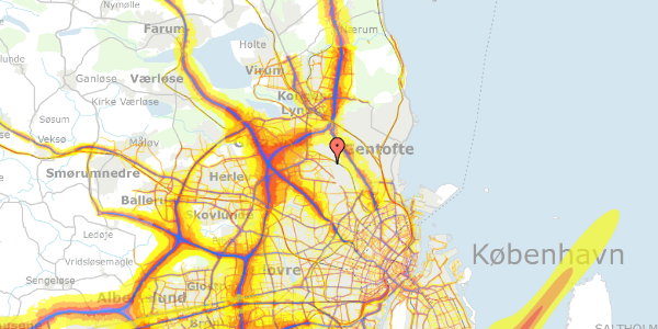 Trafikstøjkort på Zolas Alle 14, 2860 Søborg