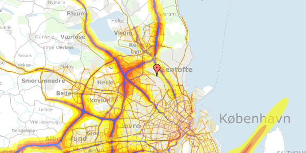 Trafikstøjkort på Zolas Alle 18, 2860 Søborg