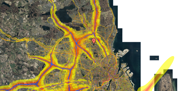 Trafikstøjkort på Aakjærs Alle 14, 2860 Søborg