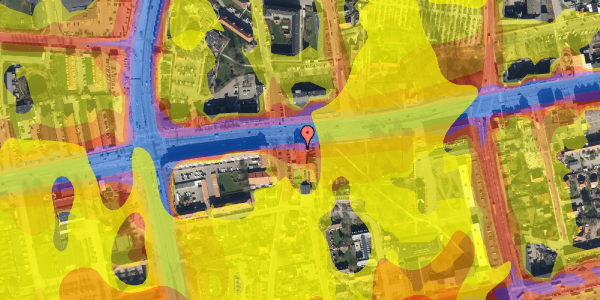 Trafikstøjkort på Bryggergårdsvej 1A, 1. 1, 2600 Glostrup