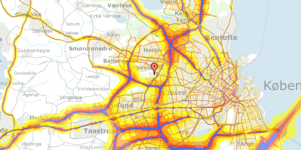 Trafikstøjkort på Ejbydalsvej 196, 2600 Glostrup