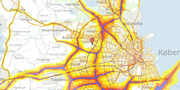 Trafikstøjkort på Ejbydalsvej 245, 2600 Glostrup