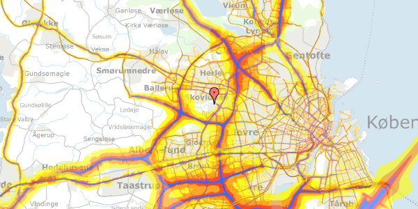 Trafikstøjkort på Ejbydalsvej 252, 2600 Glostrup