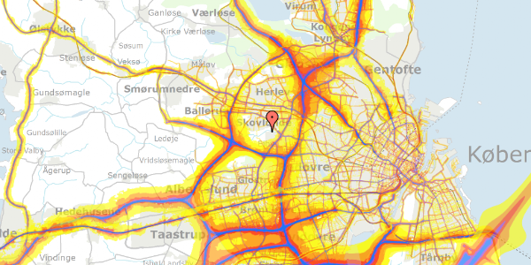 Trafikstøjkort på Ejbydalsvej 253, 2600 Glostrup