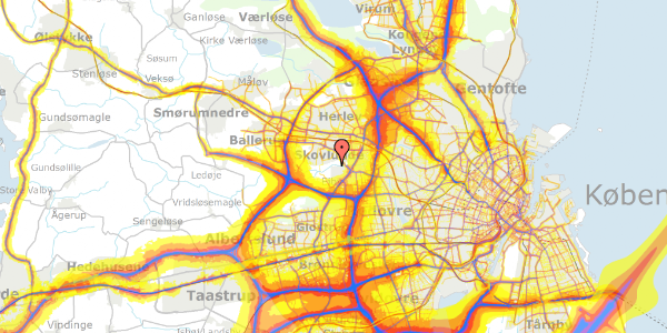 Trafikstøjkort på Ejbydalsvej 254, 2600 Glostrup