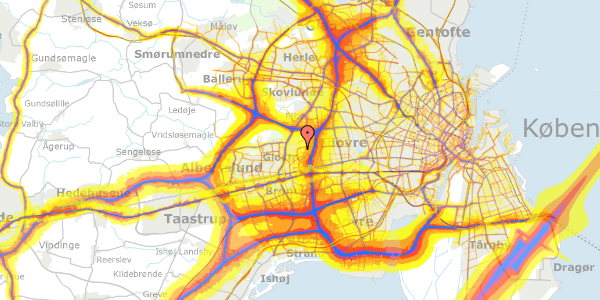 Trafikstøjkort på Gadager 104, 2600 Glostrup