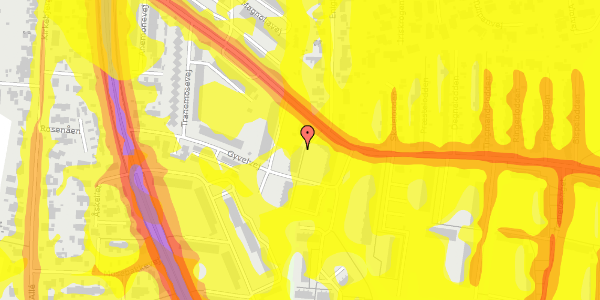 Trafikstøjkort på Gyvelvej 12, 1. th, 2600 Glostrup