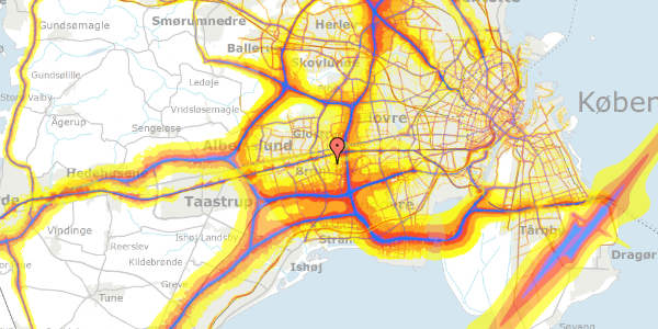 Trafikstøjkort på Gyvelvej 16, st. th, 2600 Glostrup