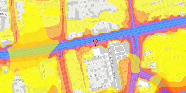 Trafikstøjkort på Hovedvejen 91, 1. 1, 2600 Glostrup