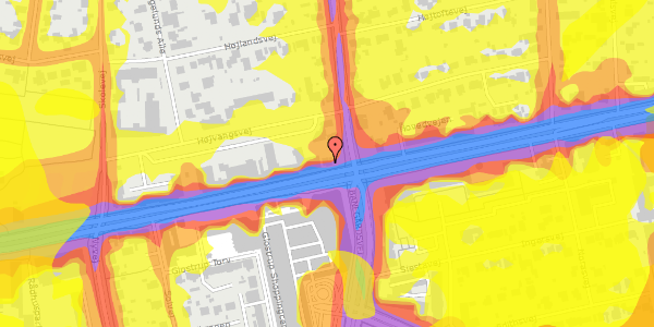 Trafikstøjkort på Hovedvejen 100, 2600 Glostrup