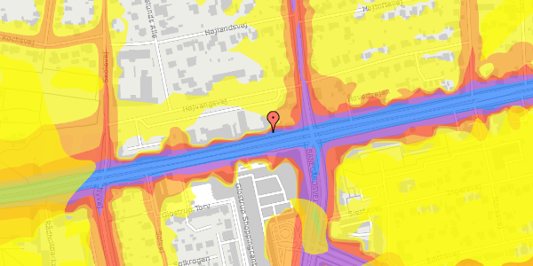 Trafikstøjkort på Hovedvejen 104, kl. th, 2600 Glostrup