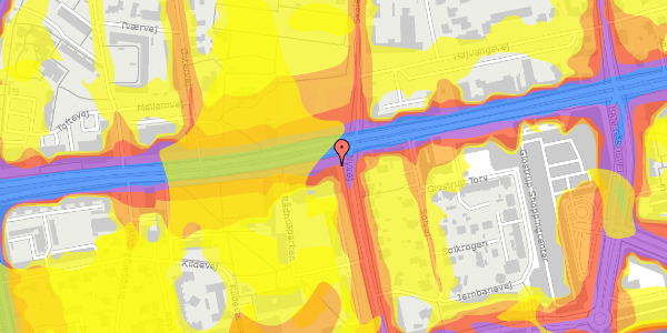 Trafikstøjkort på Hovedvejen 107, 2600 Glostrup