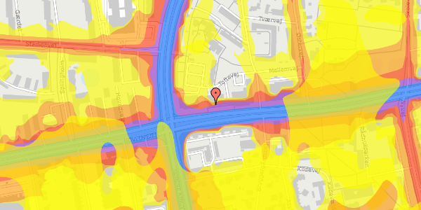 Trafikstøjkort på Hovedvejen 154, 3. 25, 2600 Glostrup