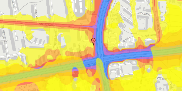 Trafikstøjkort på Nordre Ringvej 5A, 2600 Glostrup