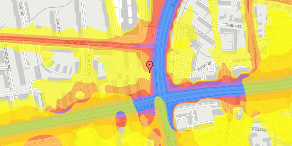 Trafikstøjkort på Nordre Ringvej 5D, 2600 Glostrup